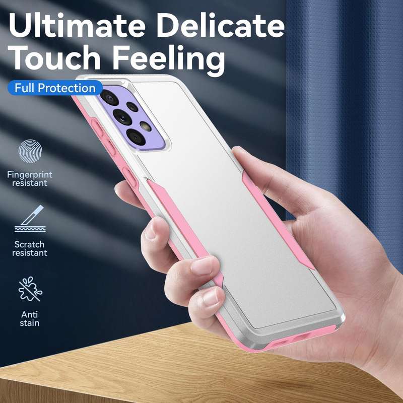 For Samsung Galaxy A73 Pioneer Armor Heavy Duty PC + TPU Phone Case(White)