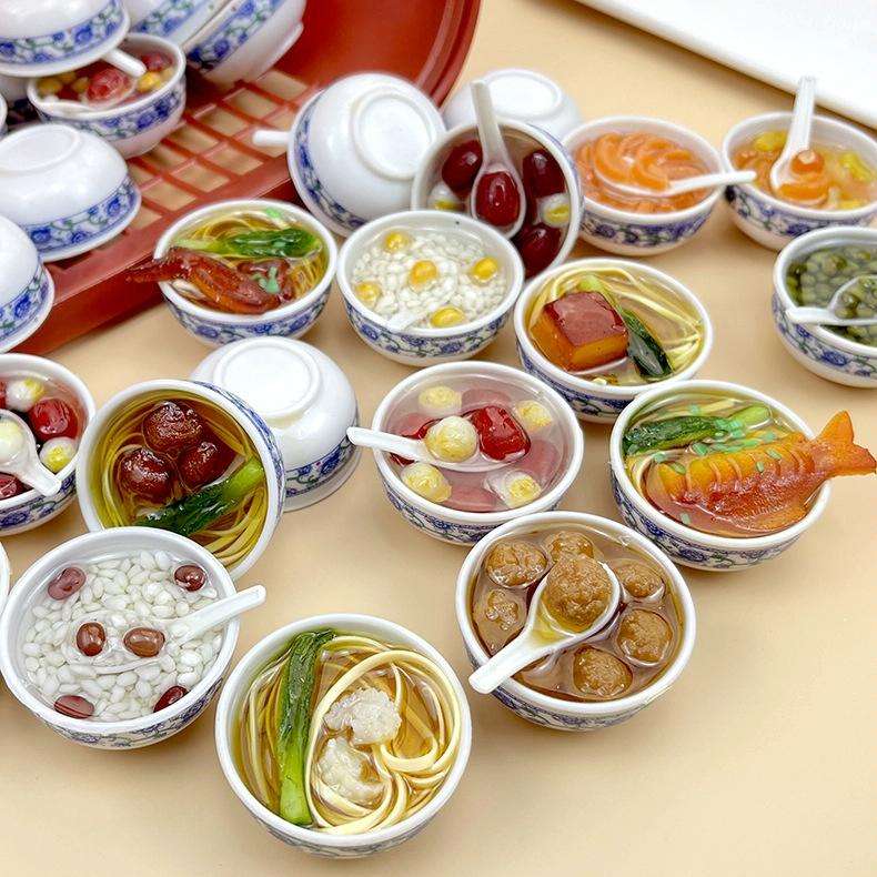 Lotus Seed Black Rice Simulation PVC Food Model Children Toys