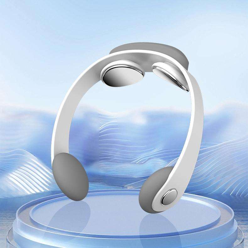 Cervical Spine Massager TENS Microcurrent Pulse Hanging Neck Massage Device(White)