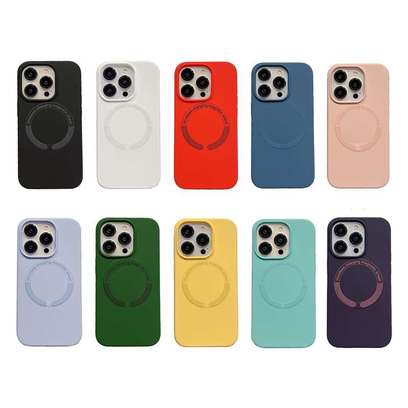 For iPhone 12 / 12 Pro Magsafe Magnetic Silicone Phone Case(Ice Blue)