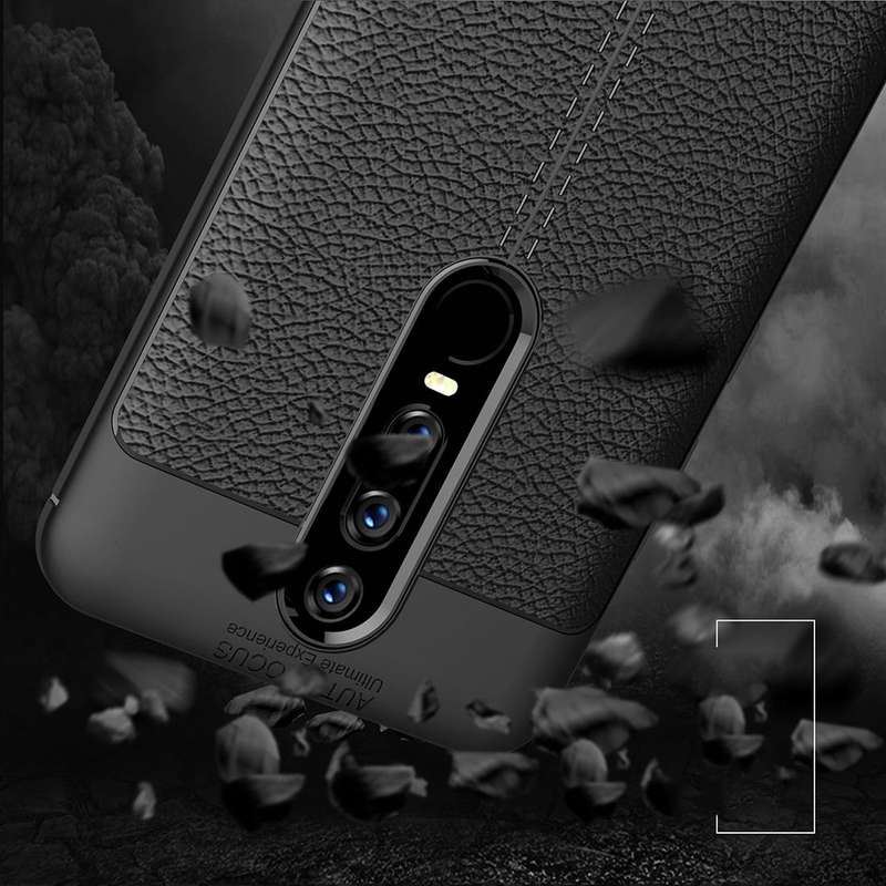Litchi Texture TPU Case for Huawei Mate RS Porsche Design(Black)