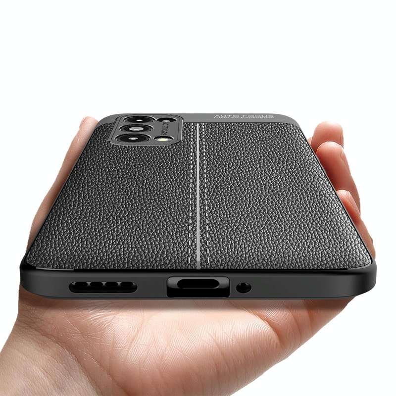 For OPPO Reno5 Pro 5G Litchi Texture TPU Shockproof Case(Black)