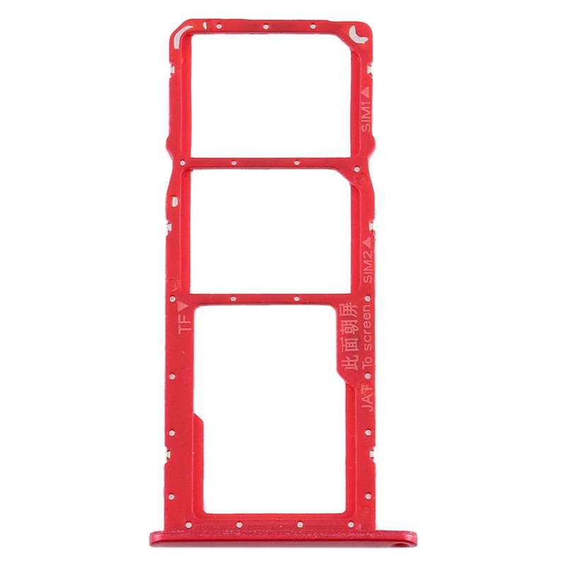 SIM Card Tray + SIM Card Tray + Micro SD Card Tray for Huawei Y6s (2019) (Red)