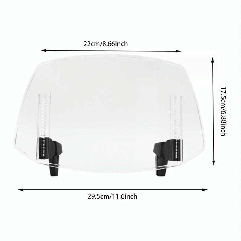 For Kawasaki / Honda / BMW / Yamaha Motorcycle Adjustable Windshield(Transparent Grey)