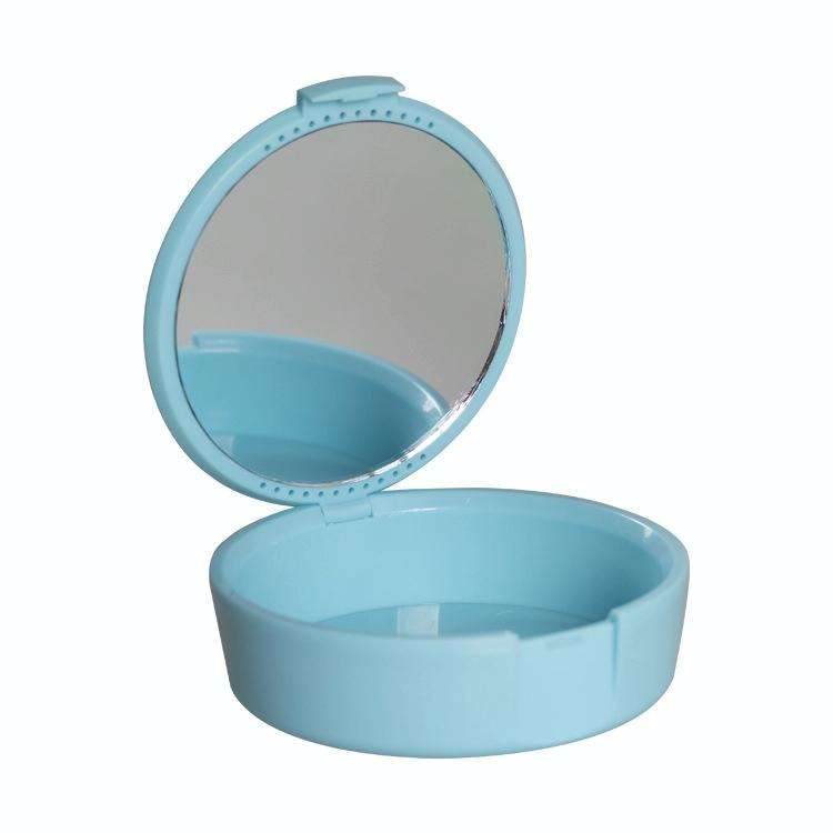 3 PCS Invisible Braces Box Orthodontic Retainer Box With Mirror(Pink)