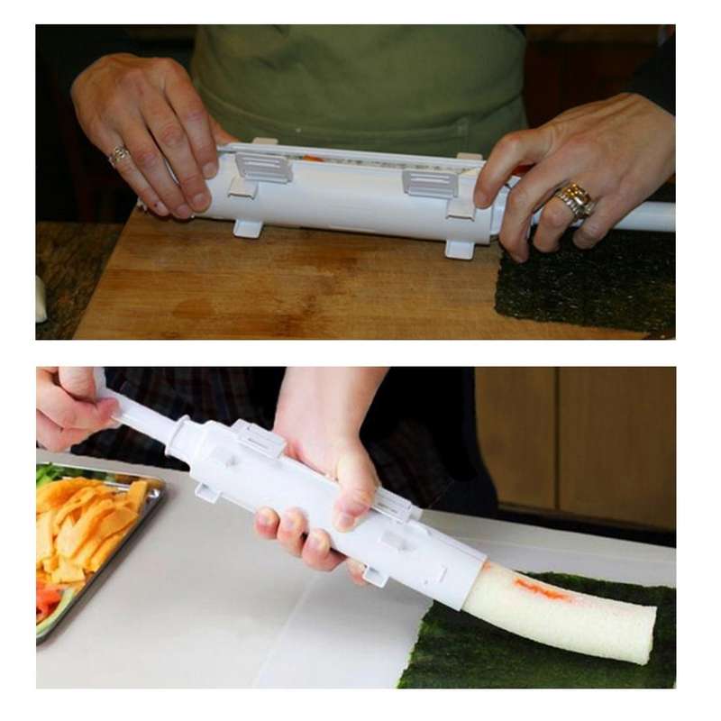 Sushi DIY Convenient Perfect Homemade Sushi Roll Maker(White)