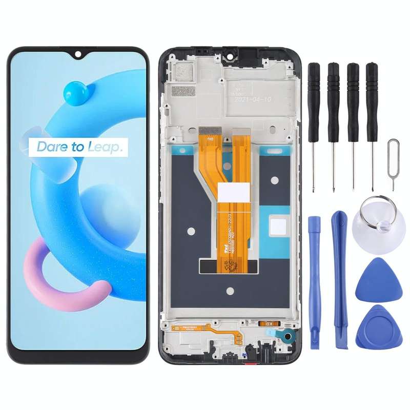 Original LCD Screen and Digitizer Full Assembly With Frame for OPPO Realme C20 / Realme C21 / Rea...