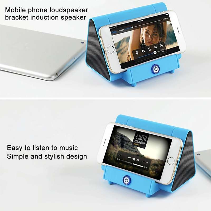 SY317A Portable Phone Stand Wireless Induction Stereo Speaker, Support Hands-free Calls & AUX IN(...