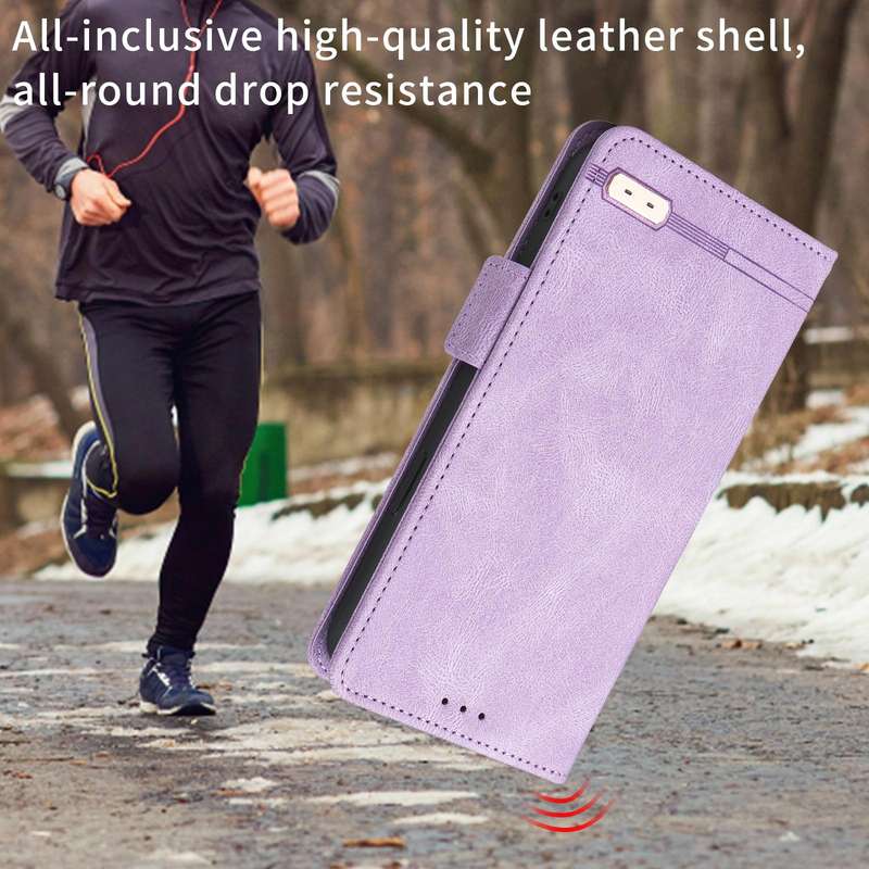 For Samsung Galaxy Z Fold4 Magnetic Clasp Flip Leather Phone Case(Purple)