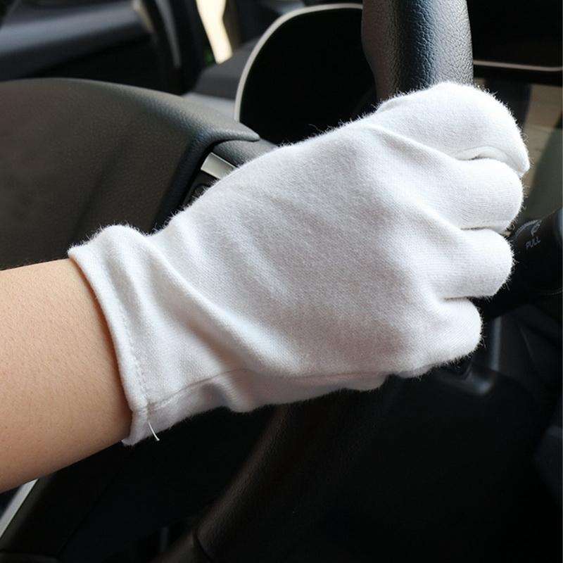12 Pairs Pure Cotton Working Gloves, Medium Thick SizeFree Size