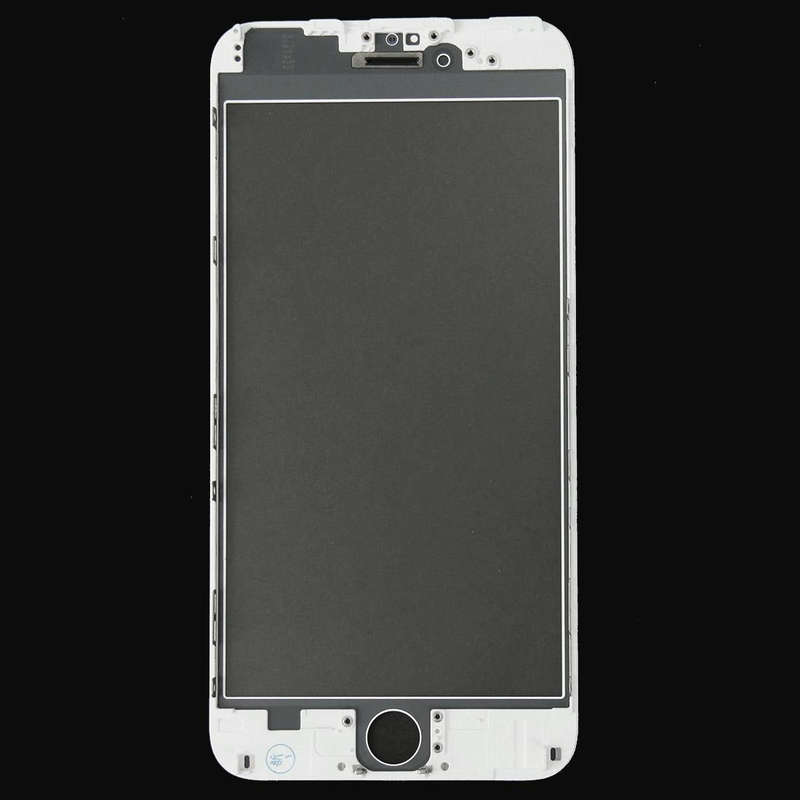 Front Screen Outer Glass Lens with Front LCD Screen Bezel Frame for iPhone 6 Plus(White)