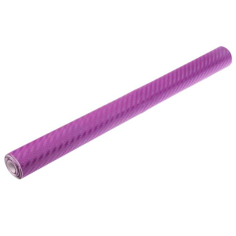 Car Decorative 3D Carbon Fiber PVC Sticker, Size: 152cm x 50cm(Purple)