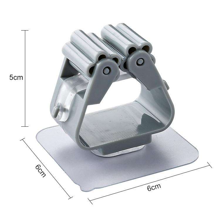 Mop Holder Wall Mounted Organizer Holder Household Kitchen Bathroom Adhesive Storage Broom Hanger...