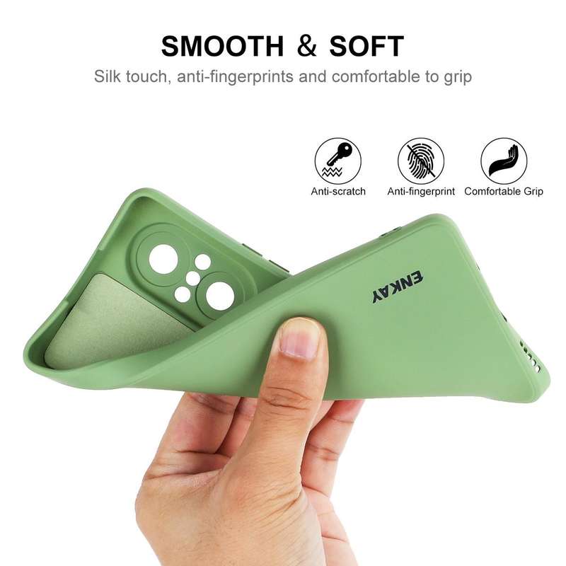 For Huawei Nova 9 SE / Honor 50 SE ENKAY Liquid Silicone Shockproof Phone Case(Light Green)