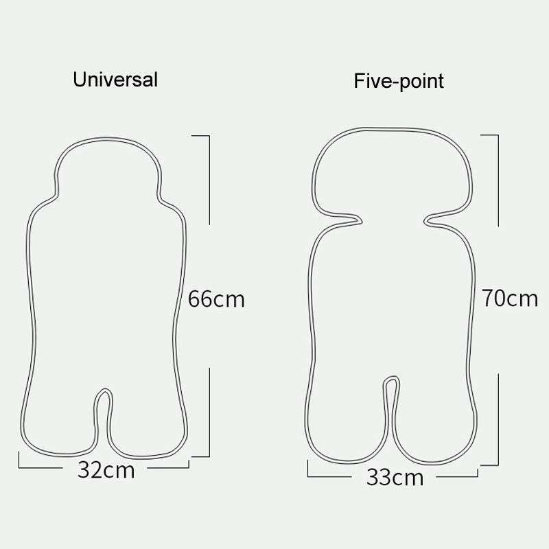 Baby Stroller Mat Seat Cushion Safety Seat Ice Silk Cushion, Color: Five-point Blue Whale
