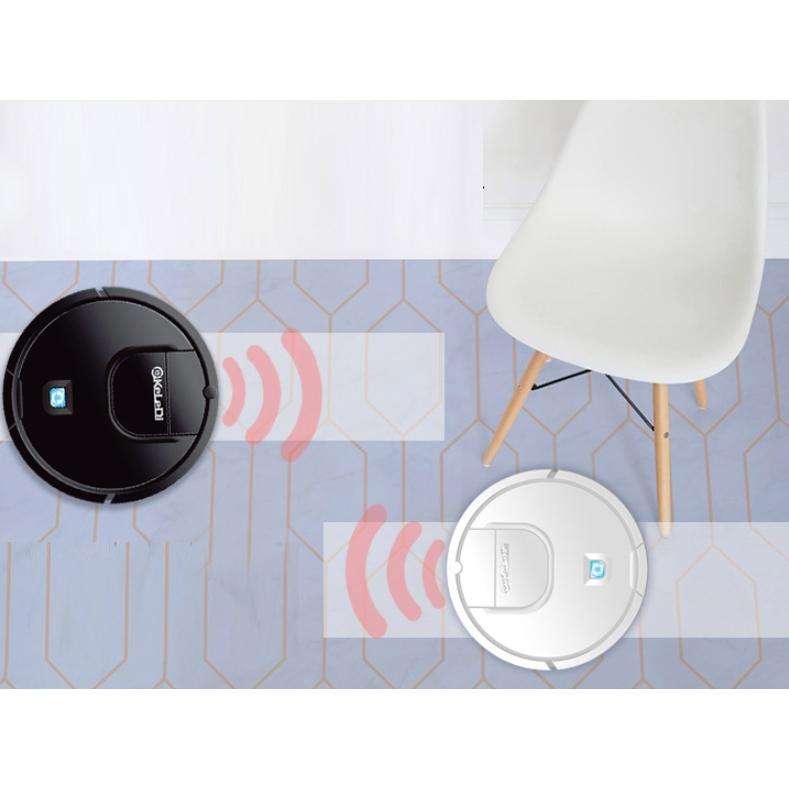 KeleDi Mini Smart Sweeping Robot Mop & Suck 2 In 1 Automatic Cleaning Machine(White)