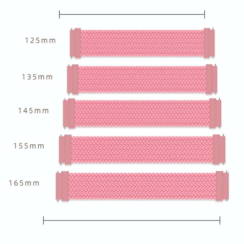 For Garmin Vivoactive 3 Adjustable Nylon Braided Elasticity Watch Band, Size:145mm(Black)
