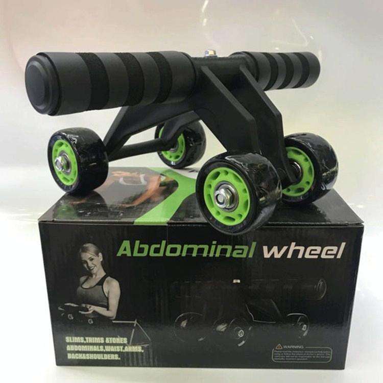 Multifunctional Frog-Style Four-wheel Abdominal Wheel Abdominal Muscle Exercise Fitness Equipment...