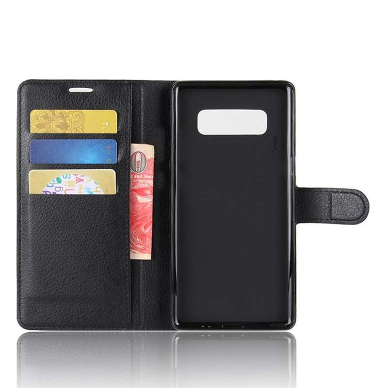 For Galaxy Note 8 Litchi Texture Horizontal Flip Leather Case with Holder & Card Slots & Wallet(B...