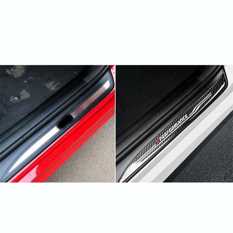Low Edition Carbon Fiber Car Door Threshold Decorative Sticker for BMW E90 2005-2012