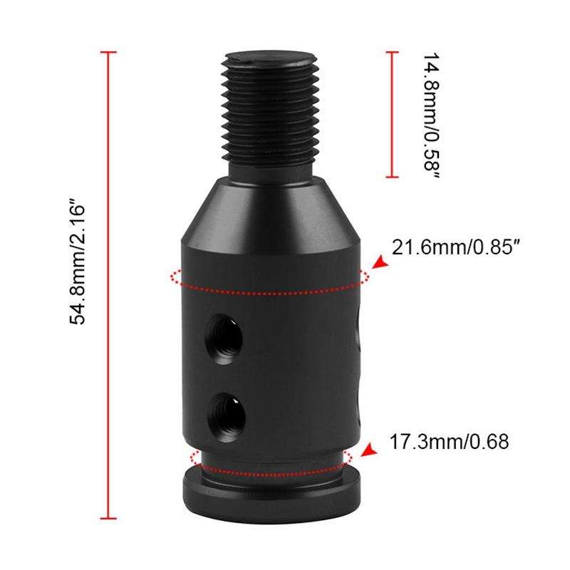 Car Threaded Shifter Gear Shift Knob Adapter 12 x 1.25 (Blue)