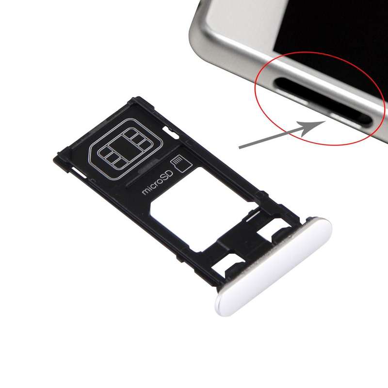 SIM Card Tray + Micro SD Card Tray + Card Slot Port Dust Plug for Sony Xperia X (Single SIM Versi...