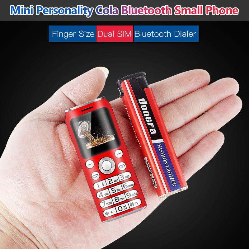 Satrend K8 Mini Mobile Phone, 1.0 inch, Hands Free Bluetooth Dialer Headphone, MP3 Music, Dual SI...