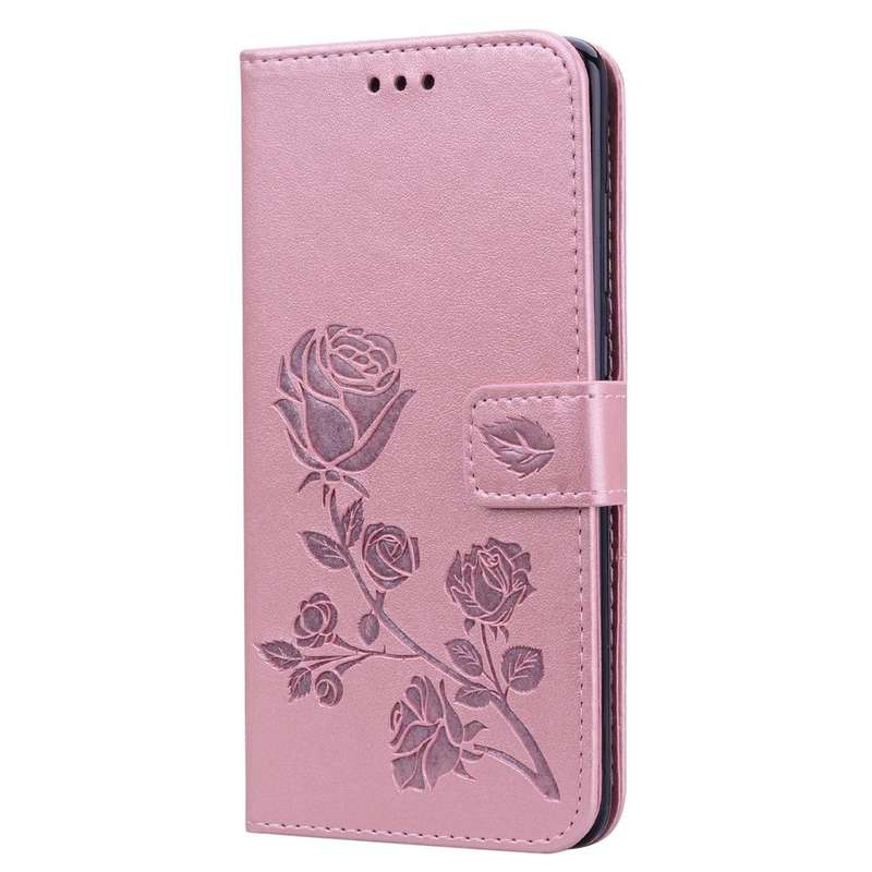 Rose Embossed Horizontal Flip PU Leather Case for Huawei Mate 20, with Holder & Card Slots & Wall...