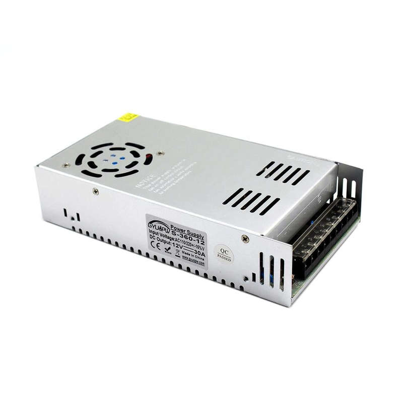 S-360-12 DC12V 30A 360W Light Bar Regulated Switching Power Supply LED Transformer, Size: 215 x 1...
