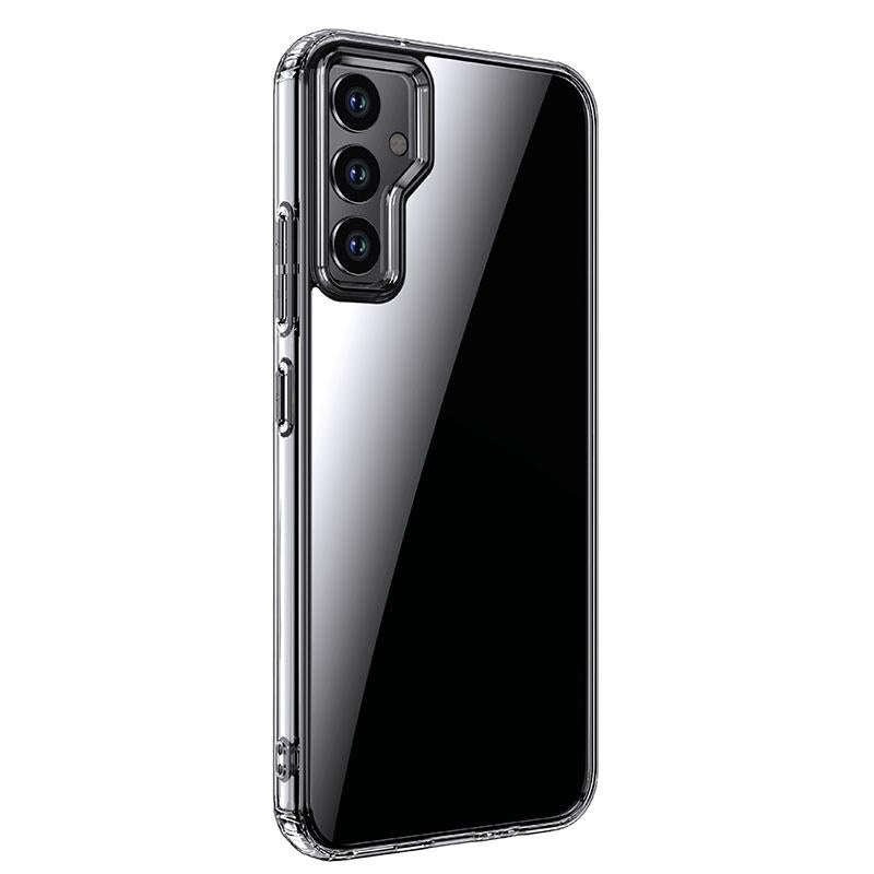 For Samsung Galaxy A34 Armor Clear TPU Hard PC Phone Case(Clear)