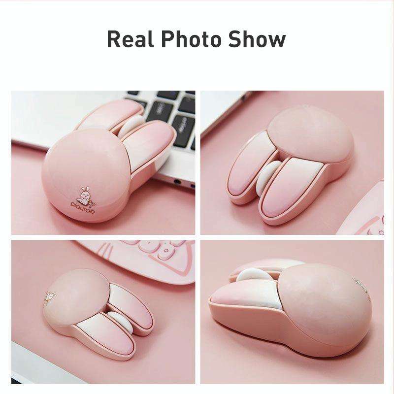 MOFii M6 Rabbit Shape 2.4G Wireless Mute Mouse(Milk Tea)