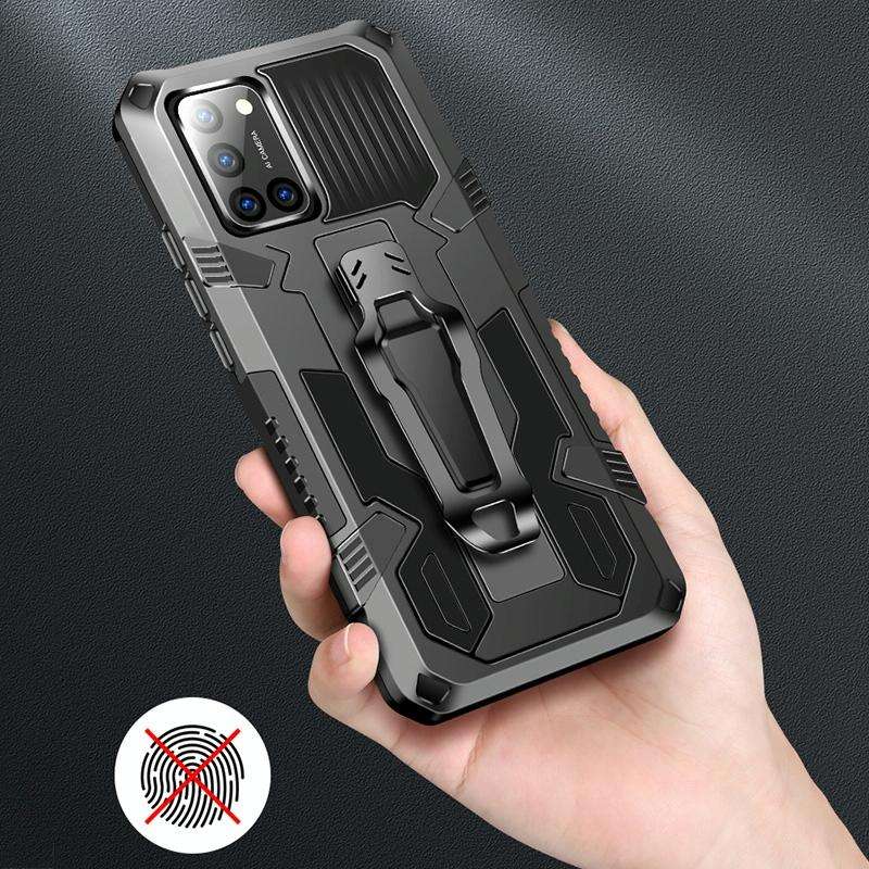 For Samsung Galaxy A71 Armor Warrior Shockproof PC + TPU Protective Case(Black)