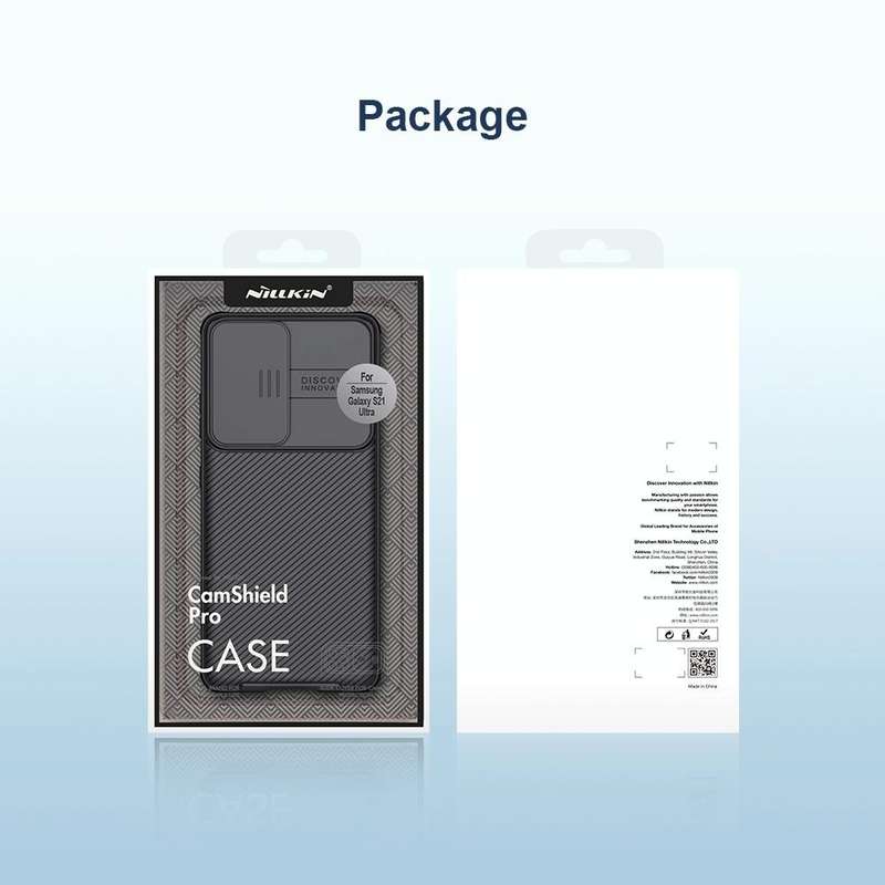 For Samsung Galaxy S21 Ultra 5G NILLKIN Black Mirror Pro Series Camshield Full Coverage Dust-proo...