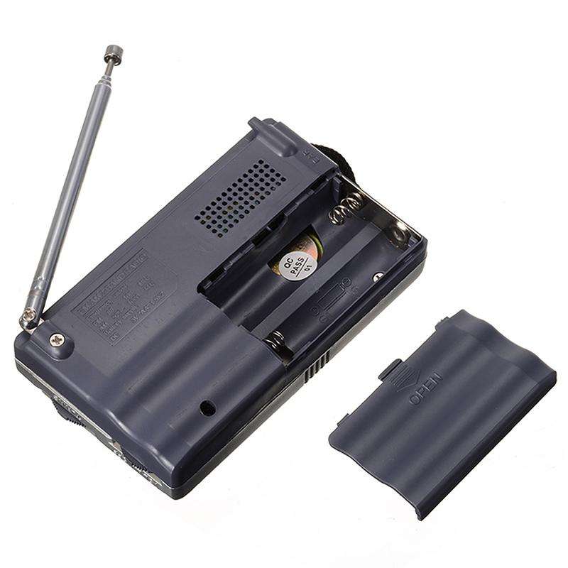 INDIN BC-R21 AM/FM Portable Radio Old Man Morning Practice Player(Silver Gray)