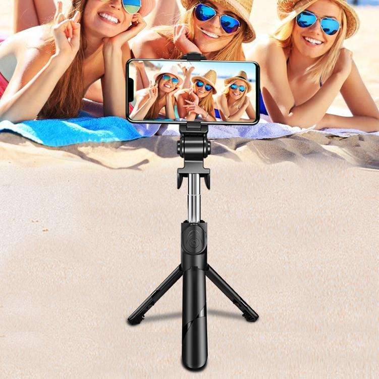 Bluetooth Black XT02 360-Degree Rotating Multi-Function Retractable Mobile Phone Selfie Stick To ...