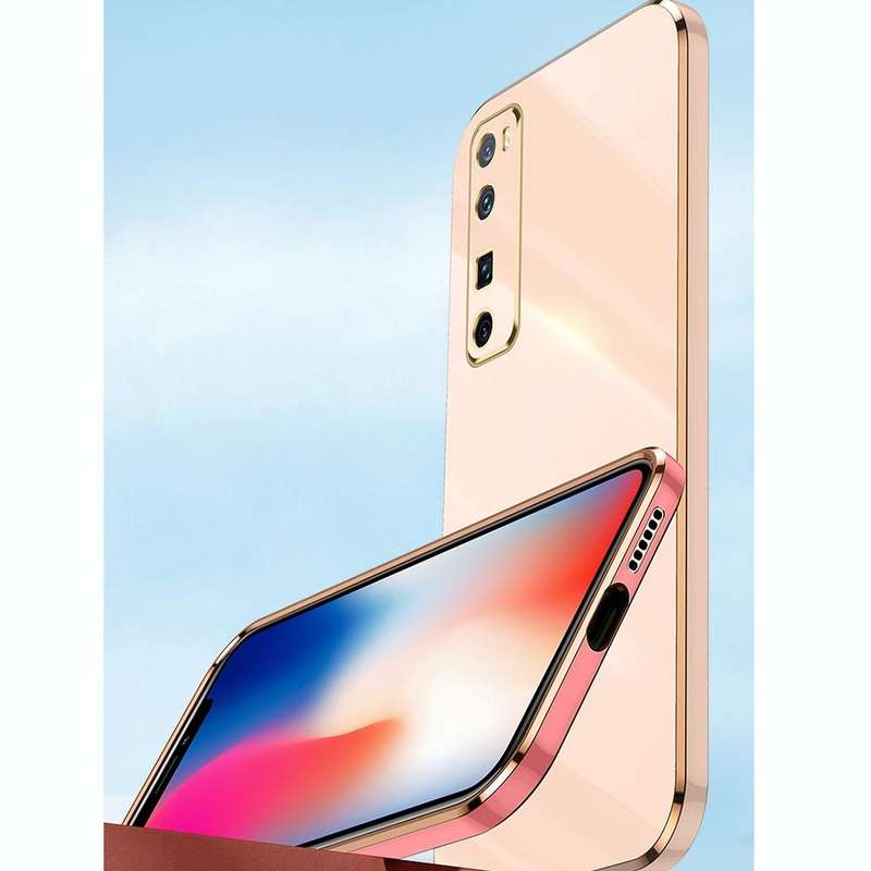 For Huawei nova 7 Pro 5G XINLI Straight 6D Plating Gold Edge TPU Shockproof Case(Mint Green)