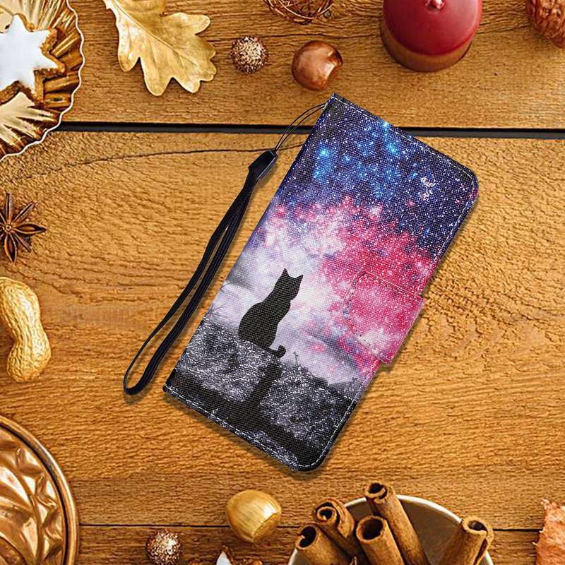 For Samsung Galaxy A50 / A30s Colored Drawing Pattern Horizontal Flip Leather Case with Holder & ...