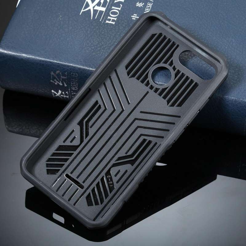 For Xiaomi Redmi 6 Armor Warrior Shockproof PC + TPU Protective Case(Black)
