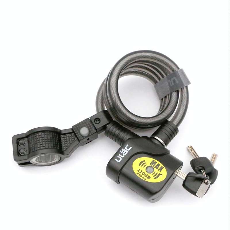 ULAC AL-3P Bicycle Alarm Cable Lock Mountain Bike Lock Cycling Supplies
