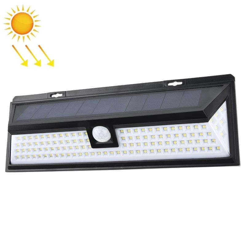 TG-TY00401 118 LED Solar 3-Sides Floodlit Motion Sensing Wall Light Outdoor Garden Corridor Stree...