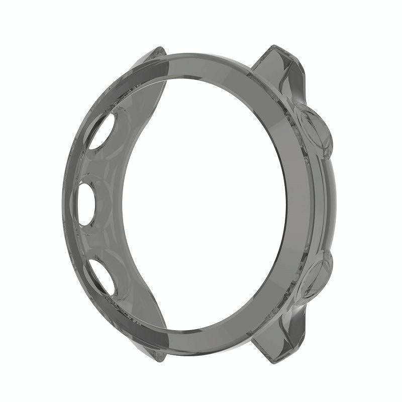 For Garmin Forerunner 158 / 55 Half Coverage Hollowed TPU Protective Case(Transparent Black)