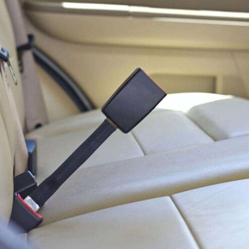 25cm Car Seat Belt Extension Snap Button, Color: Black