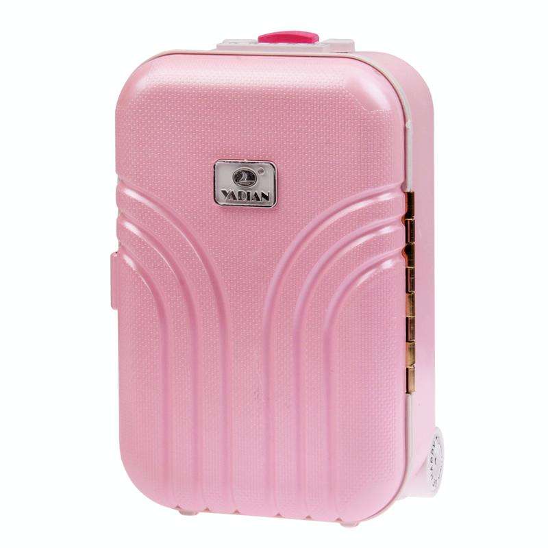 Cute Mini Suitcase Style Mechanical Music Box / Storage Box with Mirror & Ballet Girl(Pink)