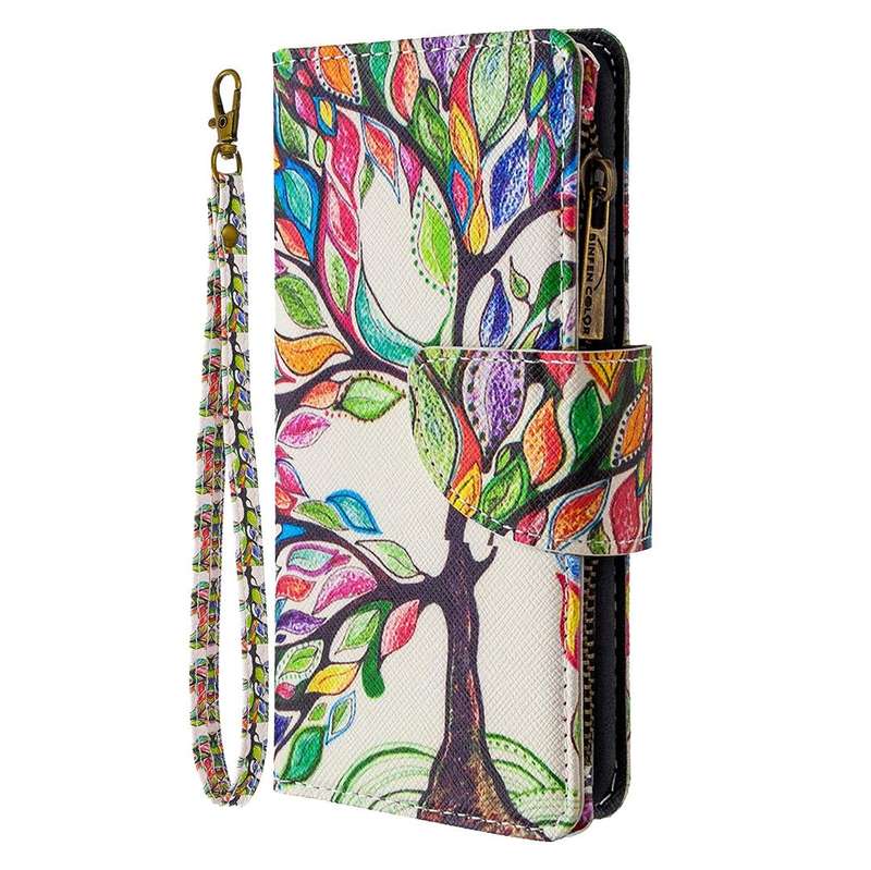 For Samsung Galaxy A70 Colored Drawing Pattern Zipper Horizontal Flip Leather Case with Holder & ...