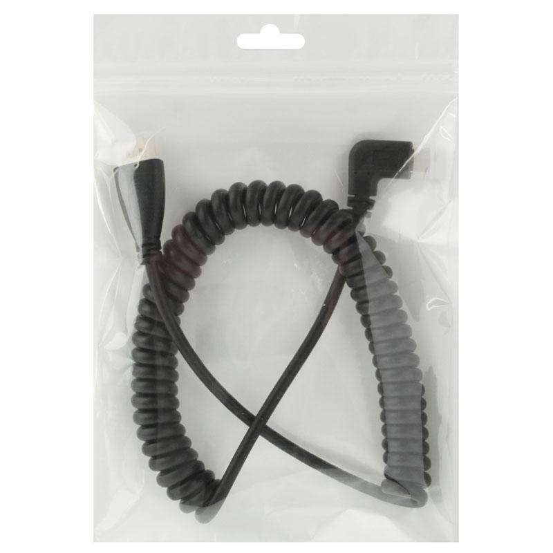 1.4 Version Gold Plated Mini HDMI Male to HDMI Male Coiled Cable, Support 3D / Ethernet, Length: ...