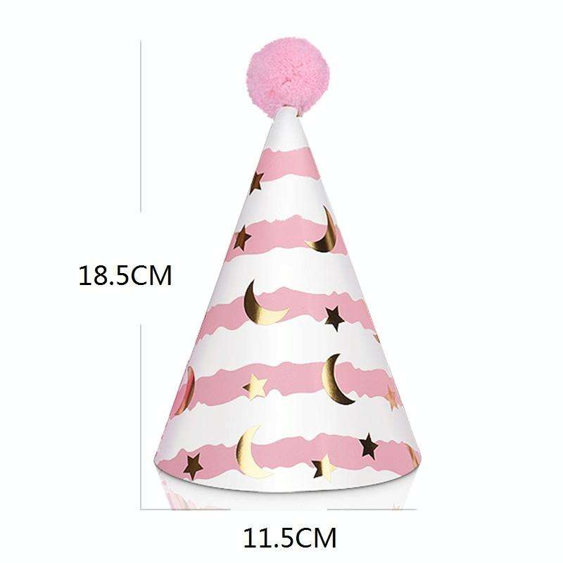 20 PCS Cute Children Bronzing Birthday Hats Cake Baking Decoration Party Hats Daisy