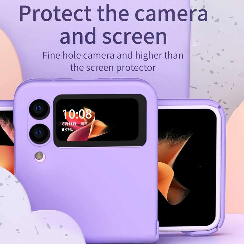 For Samsung Galaxy Z Flip3 5G Hinge Flip Phone Case(Pink)