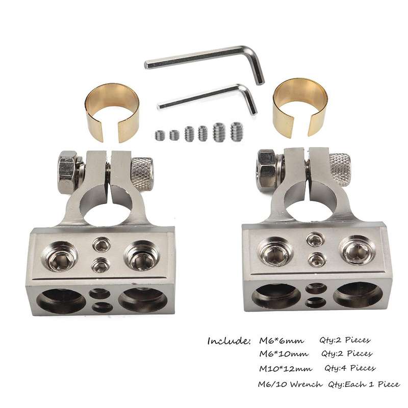A1121 2 PCS Universal Dual Positive or Negative Battery Terminal Kit