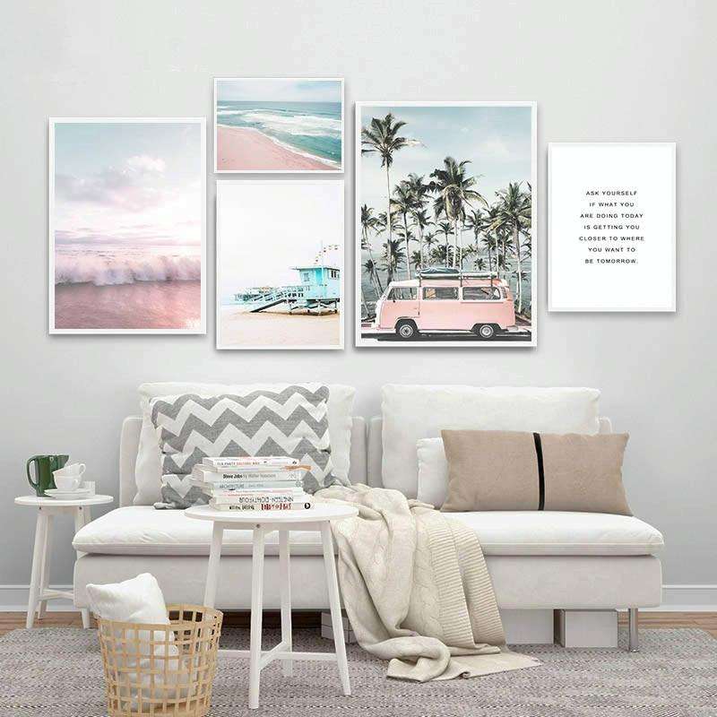 Ocean Landscape Canvas Poster Decoration Home Painting Art Paintings Frameless Painting Core, Siz...