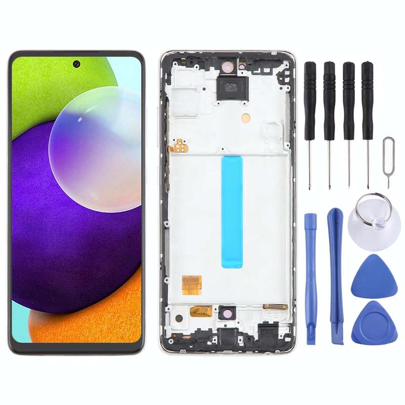 For Samsung Galaxy A52 4G SM-A525 6.43 inch OLED LCD Screen Digitizer Full Assembly with Frame (W...